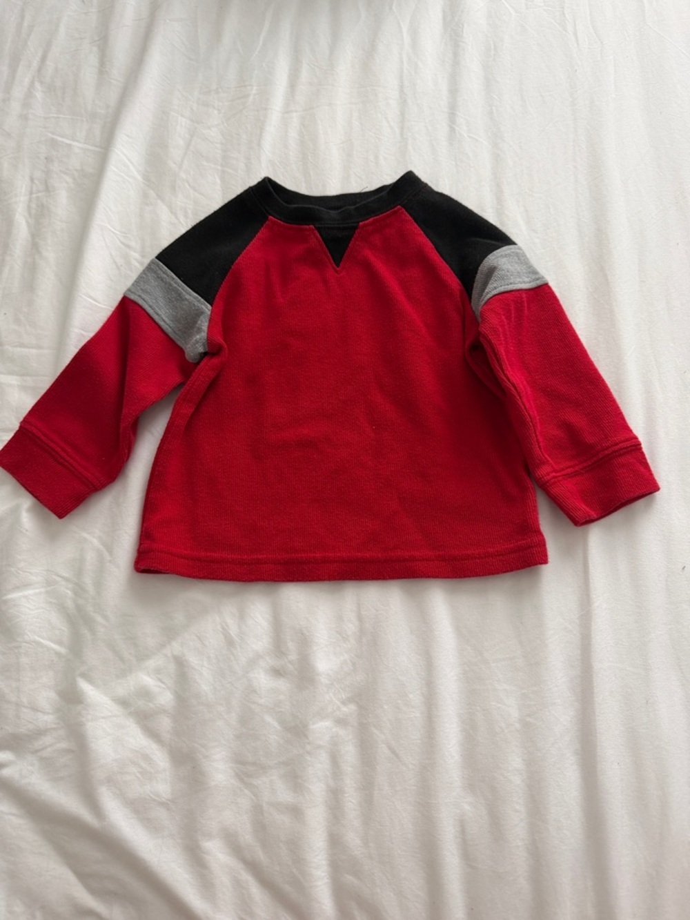 Garanimals Red, Black & Gray Colorblock Pullover Sweatshirt 12-18 months